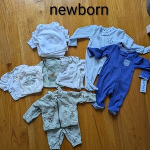 Carter's Newborn Clothing Bundle - Onesies, Footie Sleepers & Tracksuit